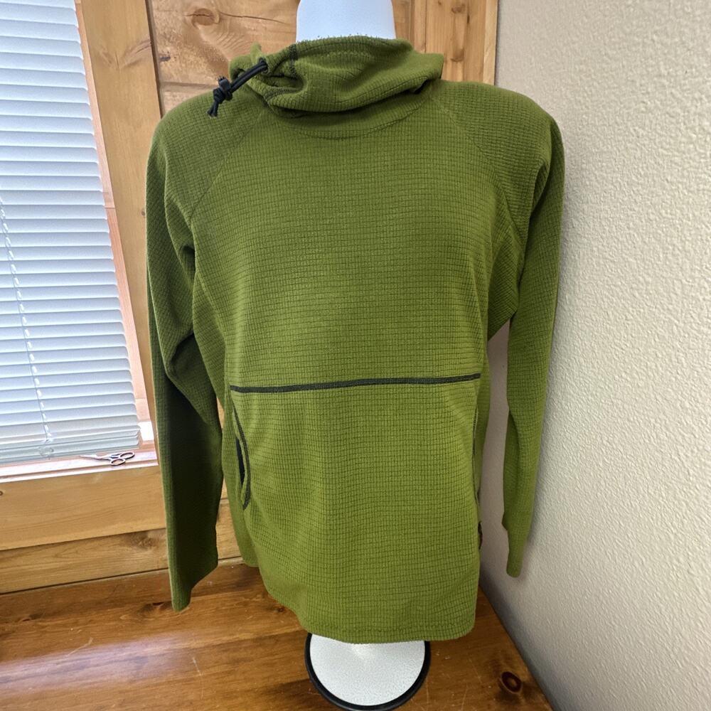 Melanzana Micro Grid Fleece Hoodie Mens Small Ski Mountain Hike Camp Layer